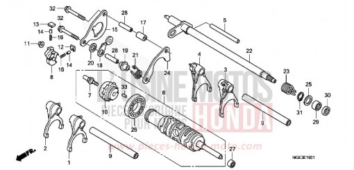 SCHALTTROMMEL (VFR1200FD) VFR1200FDD de 2013